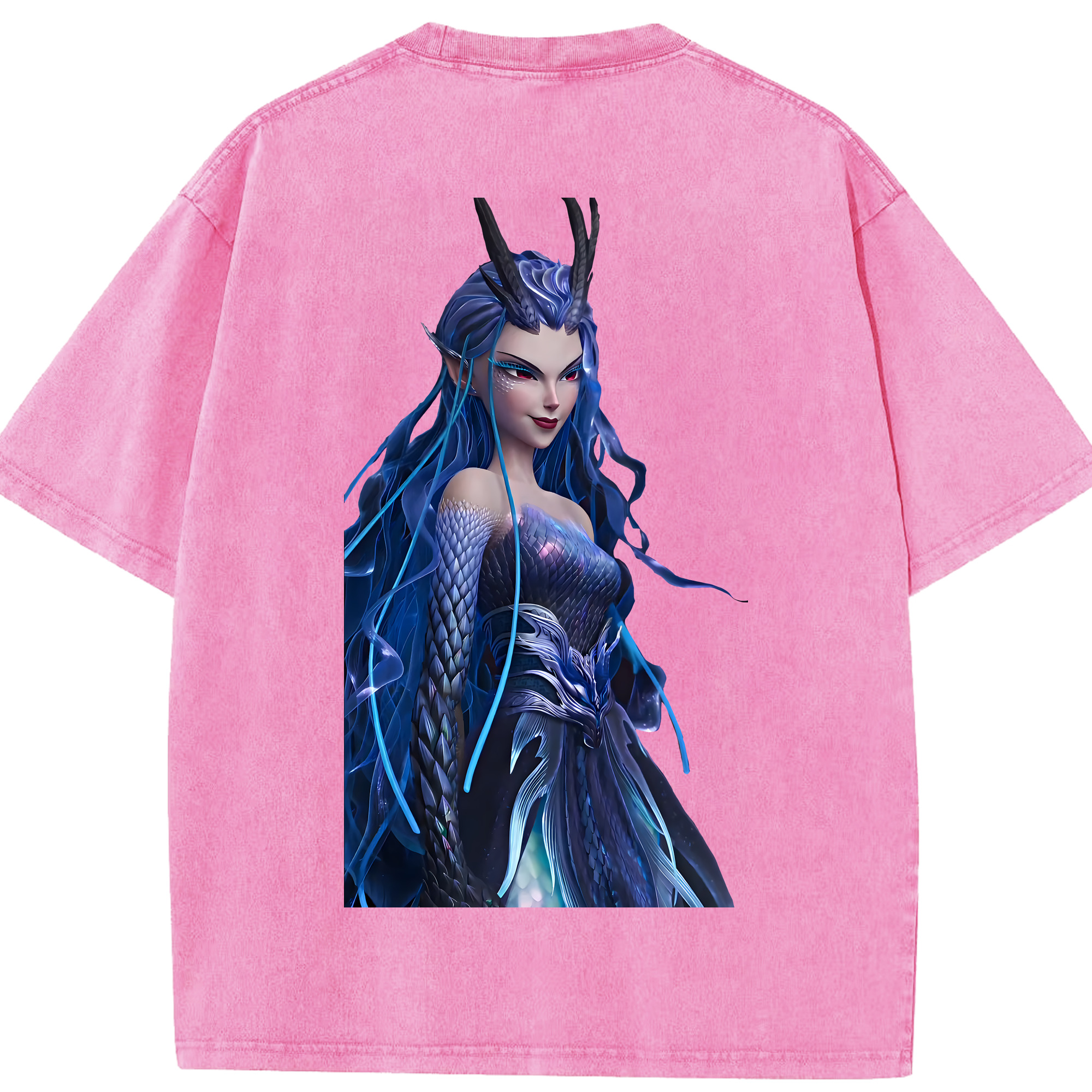 （画像用） Ne Zha 2 ナタ 魔童の大暴れ 綿100% ヴィンテージ風 半袖Tシャツ（背面プリント）